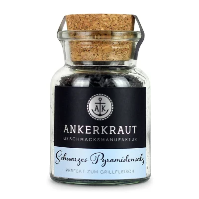 Ankerkraut Schwarzes Pyramidensalz, ‘Grubengold’ 75g im Glas
