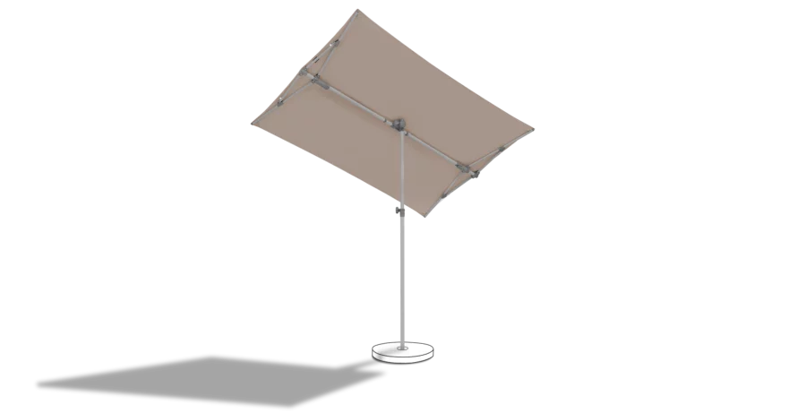 Suncomfort Balkon-Sonnenschirm Flex-Roof 195 × 140 cm in Light Taupe