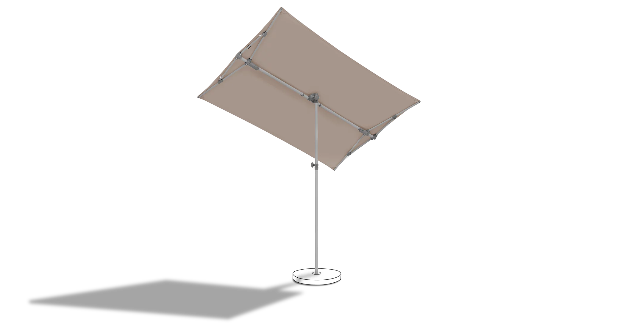 Suncomfort Balkon-Sonnenschirm Flex-Roof 195 × 140 cm in Light Taupe