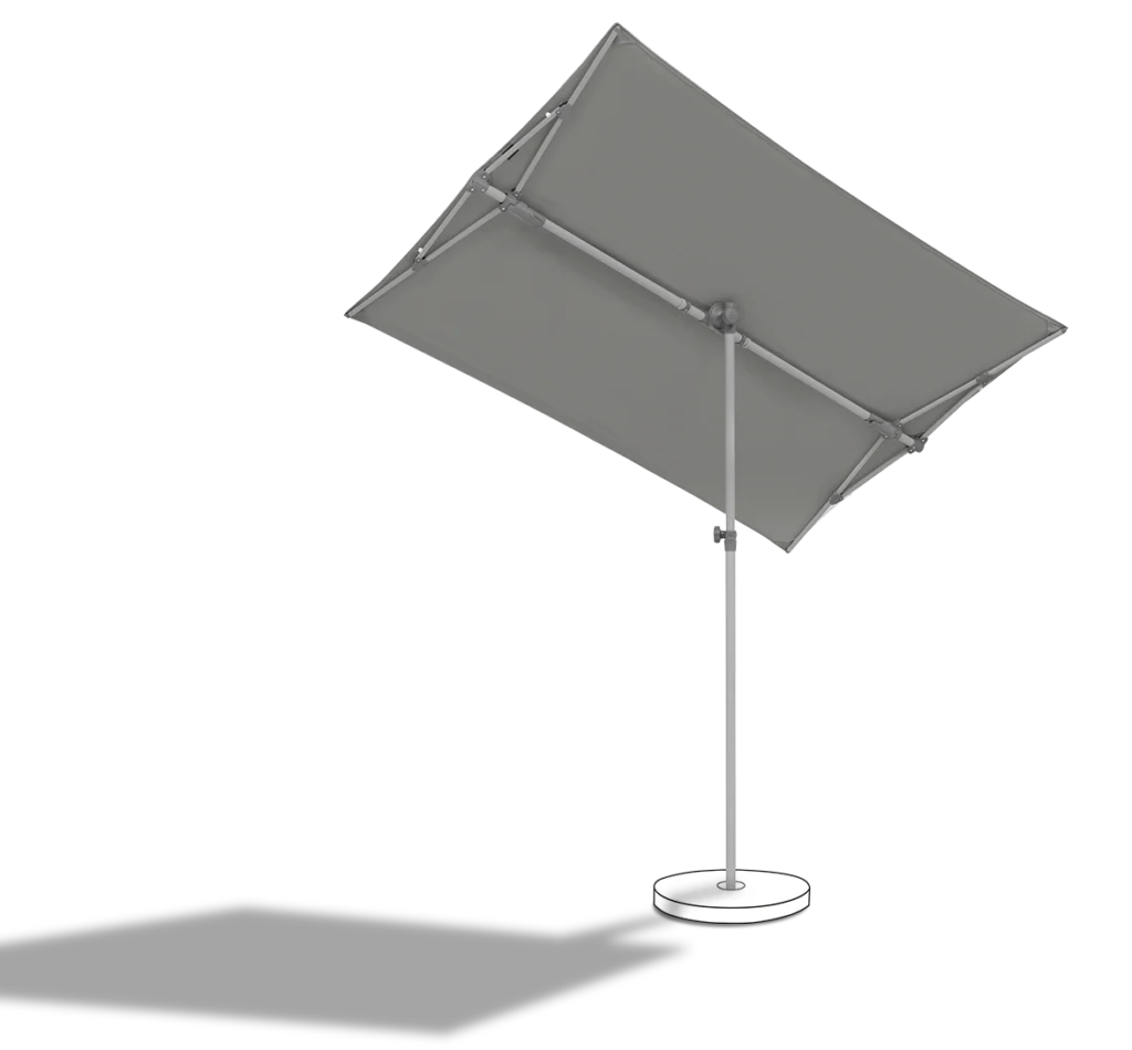 Suncomfort Balkon-Sonnenschirm Flex-Roof 195 × 140 cm in Stone Grey