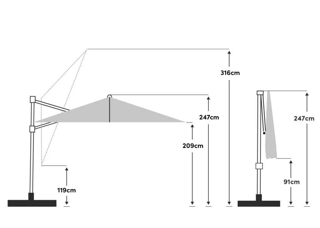 Suncomfort Ampelschirm Sunflex 300x300cm