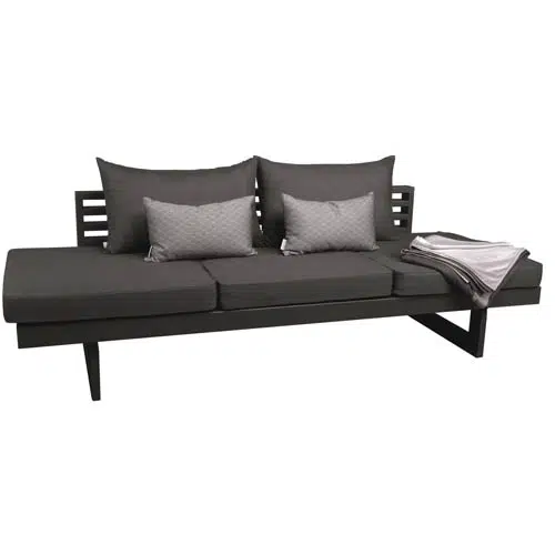 Stern Lounge/Liege New Holly Aluminium anthrazit Outdoorstoff schiefergrau