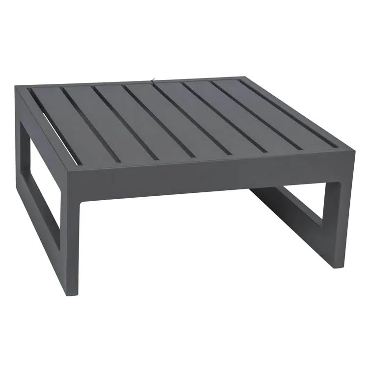 Stern Beistelltisch/Hocker Holly Aluminium anthrazit mit Aluminiumleisten