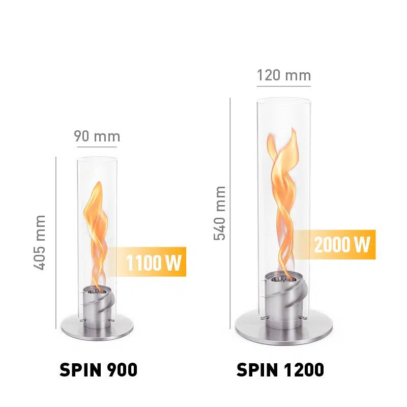 Höfats SPIN 1200 Tischfeuer silber – Bild 3