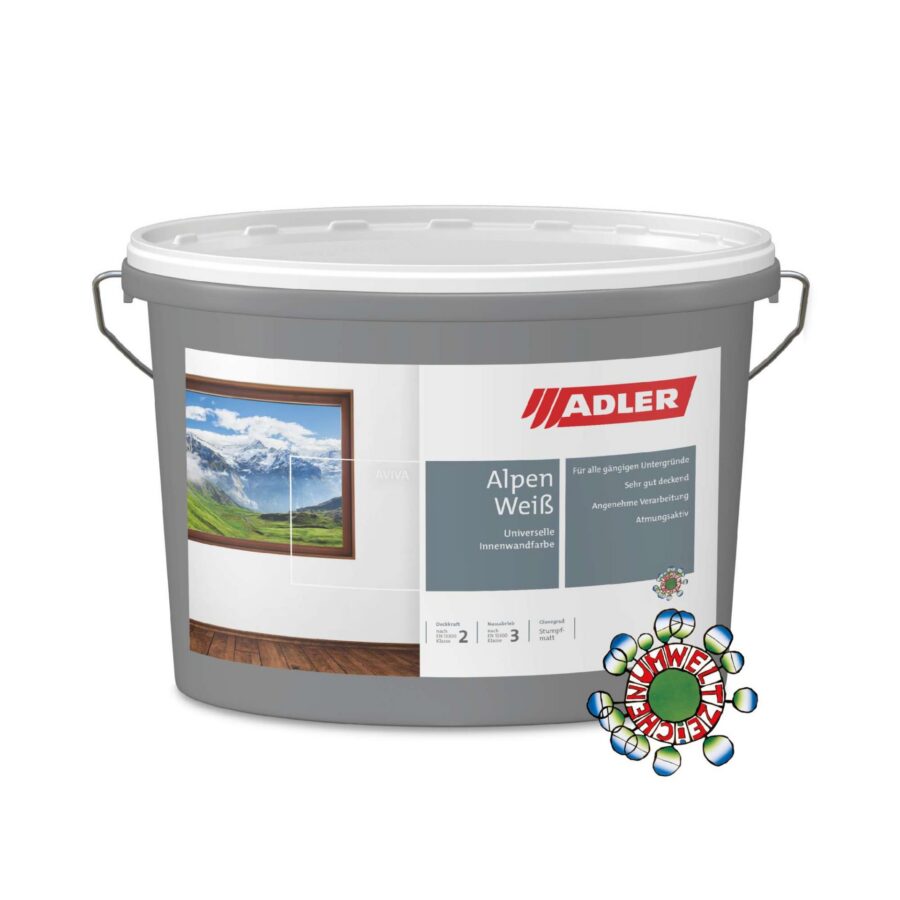 Adler Aviva Alpen-Weiss Wandfarbe 15 Liter