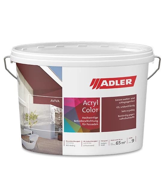 Adler Aviva Acryl-Color Beton Fassadenfarbe Weiß 9 l