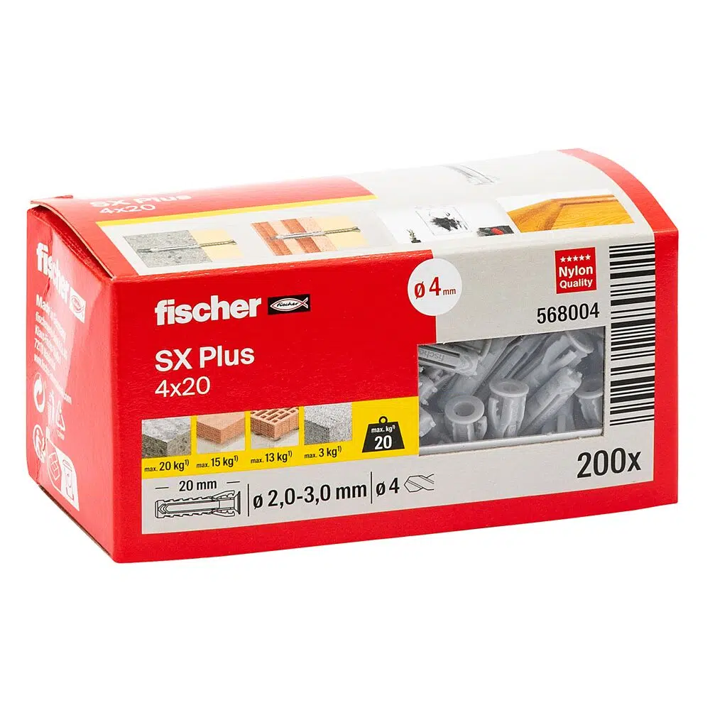 fischer Spreizdübel SX Plus 4 x 20 – Bild 3