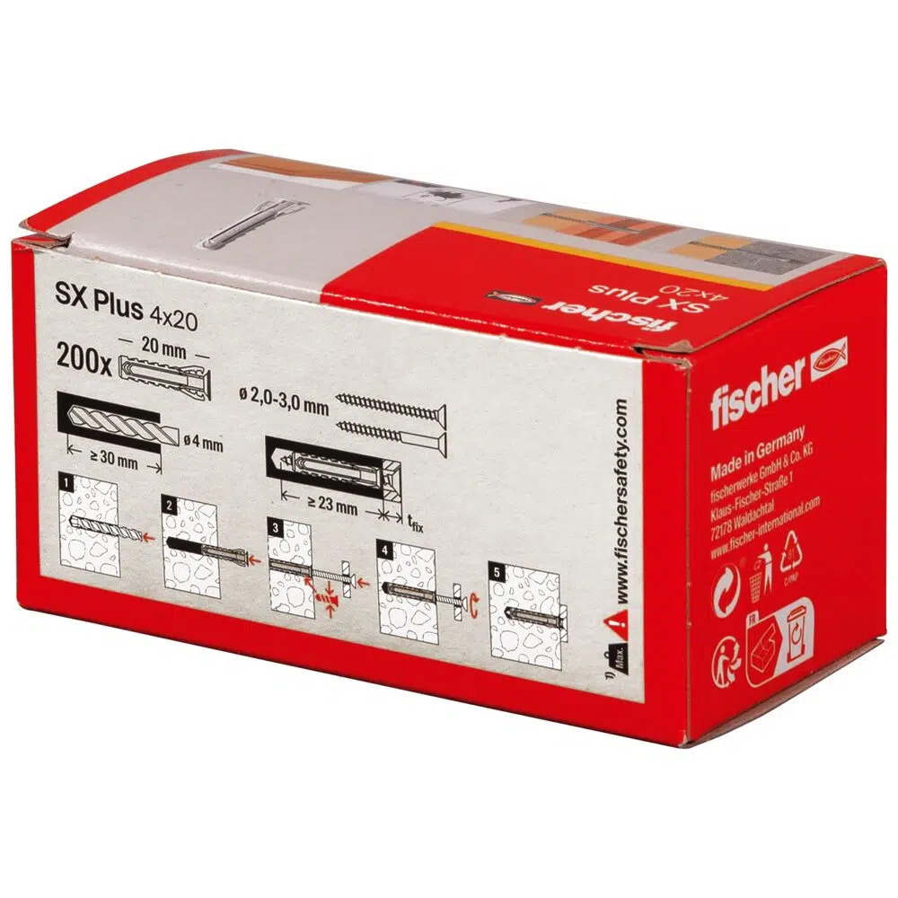 fischer Spreizdübel SX Plus 4 x 20 – Bild 4