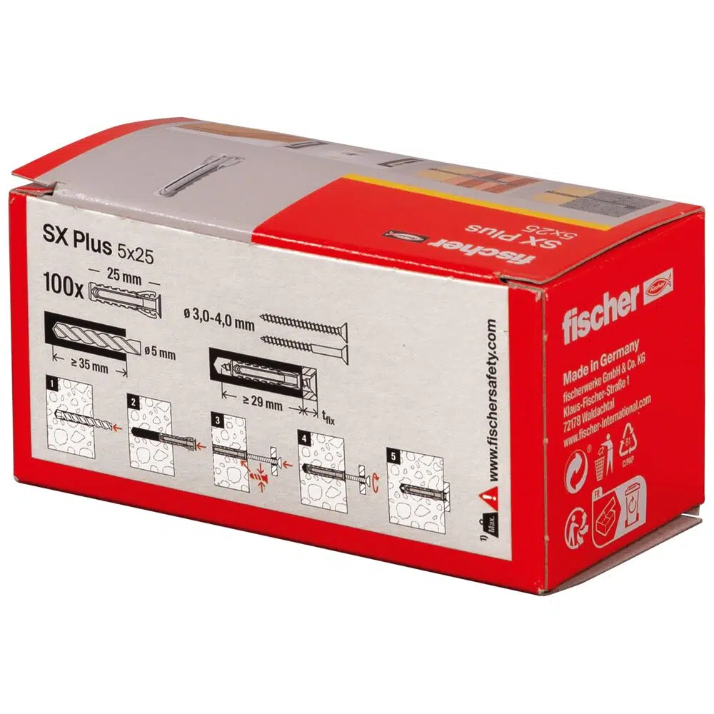 fischer Spreizdübel SX Plus 5 x 25 – Bild 4