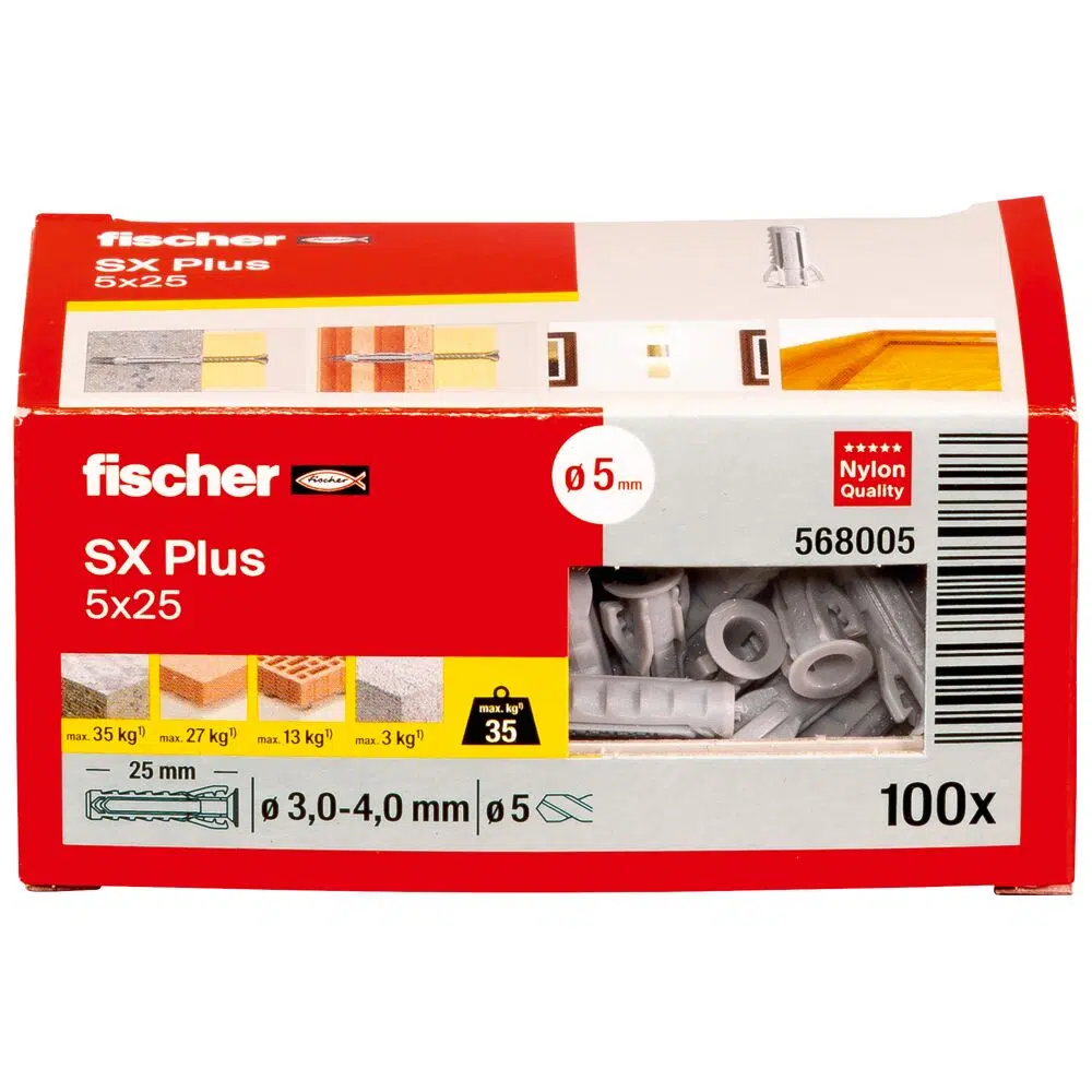 fischer Spreizdübel SX Plus 5 x 25 – Bild 2