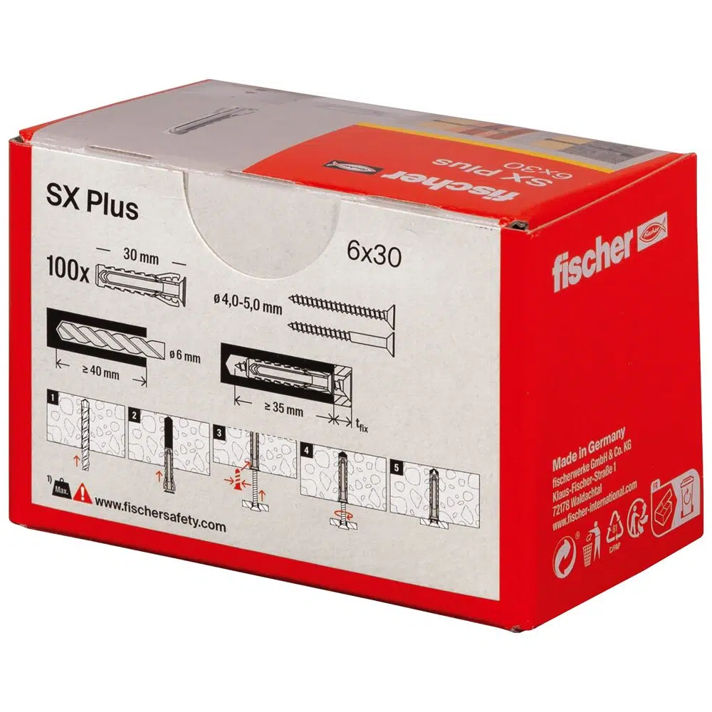 fischer Spreizdübel SX Plus 6 x 30 – Bild 4