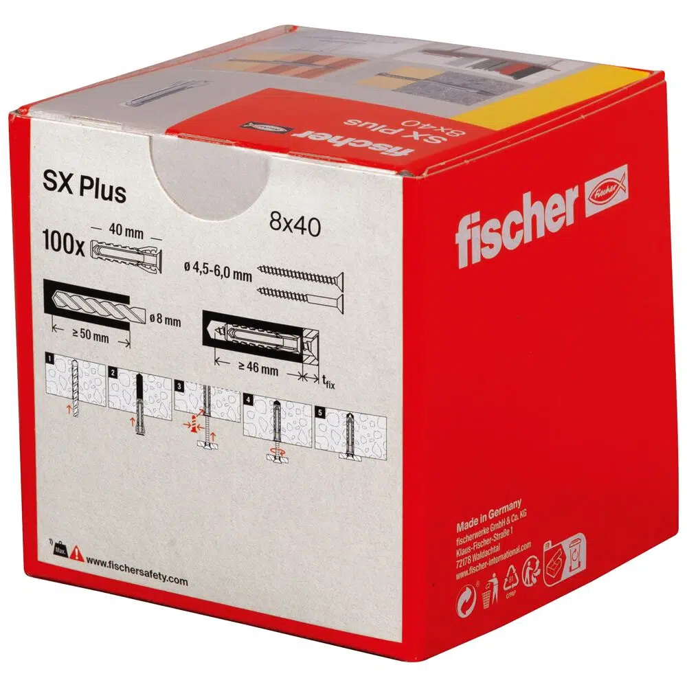 fischer Spreizdübel SX Plus 8 x 40 – Bild 4