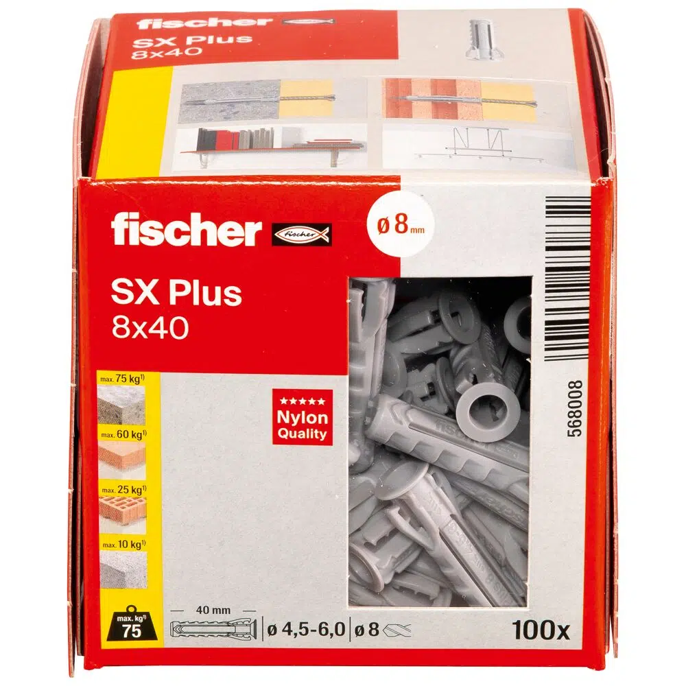 fischer Spreizdübel SX Plus 8 x 40 – Bild 2