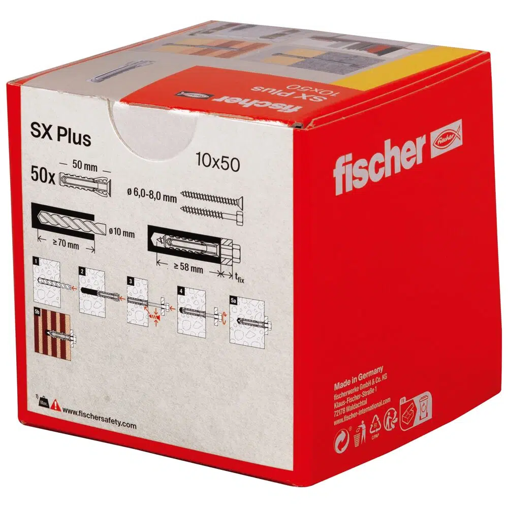 fischer Spreizdübel SX Plus 10 x 50 – Bild 4