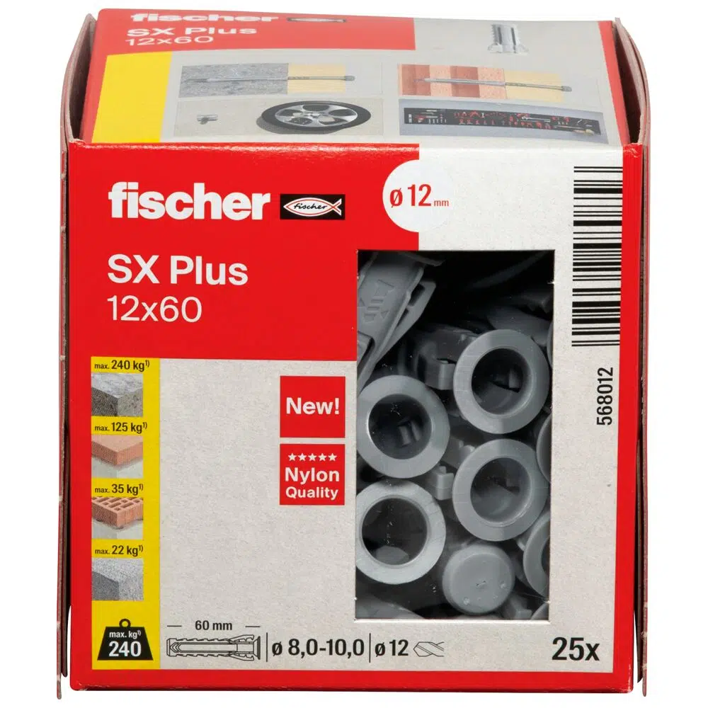 fischer Spreizdübel SX Plus 12 x 60 – Bild 2