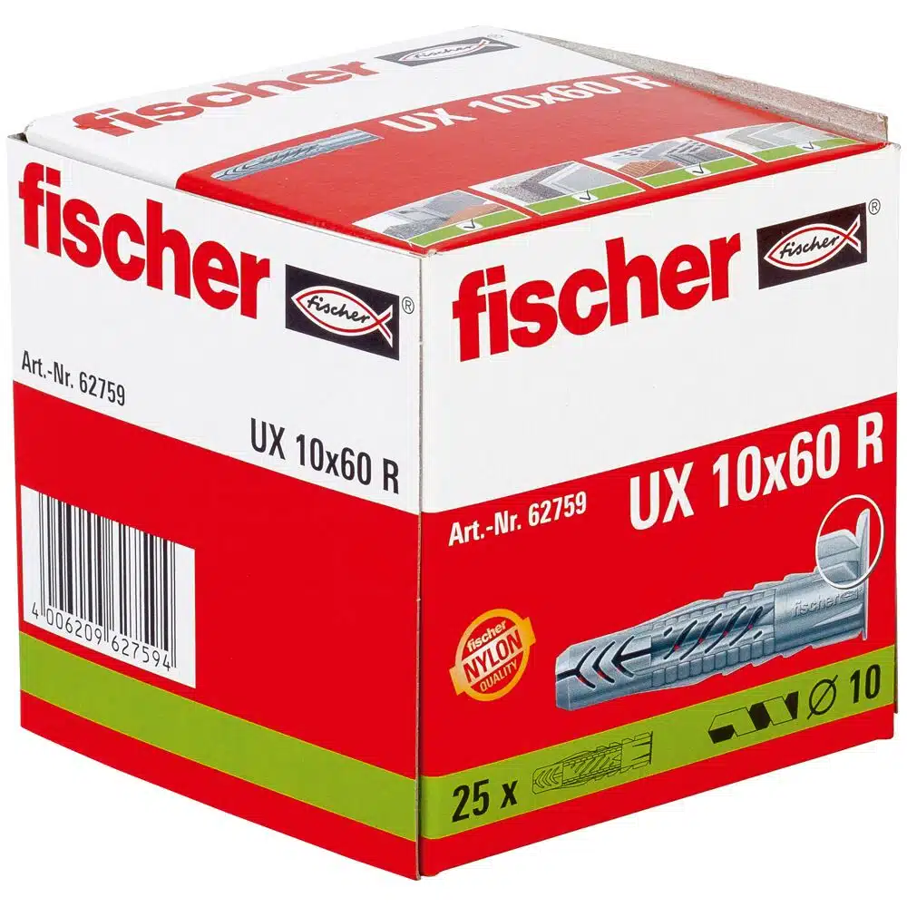 fischer Universaldübel UX 10 x 60 R mit Rand – Bild 2