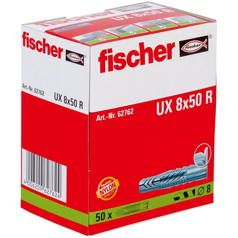 fischer Universaldübel UX 8 x 50 R mit Rand – Bild 2