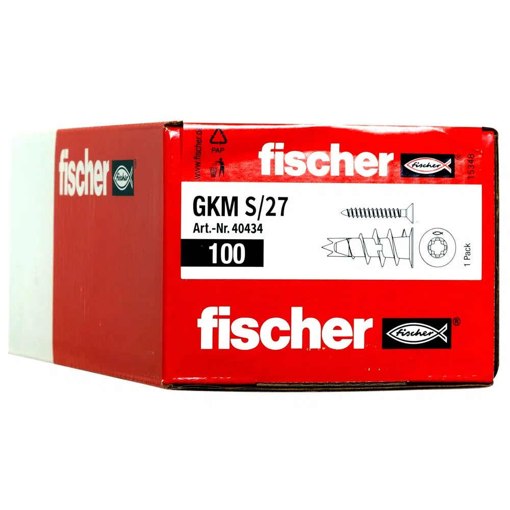 fischer Gipskartondübel Metall GKM 27 mit Schraube – Bild 5