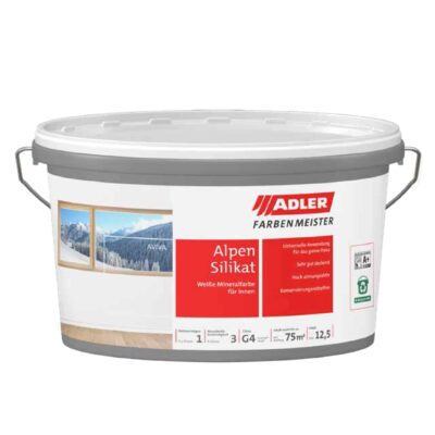 Adler Aviva FM Alpen-Silikat Weiß Wandfarbe 12,5 Liter