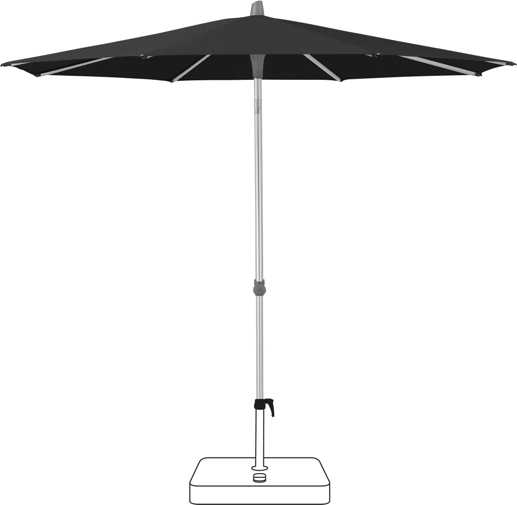 Glatz Sonnenschirm Alu-Smart Stoffklasse 4 in Black 408