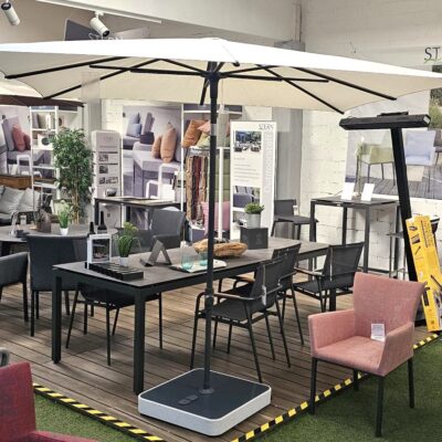 Glatz Sonnenschirm Vita Piana/Smart 240x240cm 523 Champange mit Rollensockel