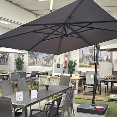Glatz Ampelschirm Sombrano S+ Farbe 157 Stone grey 300x300cm