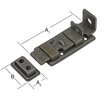 VORMANN Sicherheits-Standard-Riegel 120 mm brüniert – Ansicht