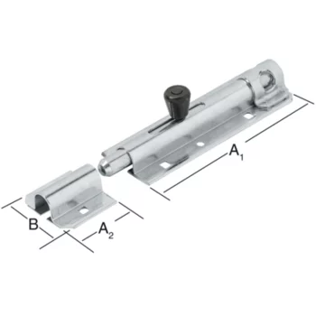 VORMANN Bolzen-Türschlossriegel 130 mm verzinkt – Ansicht