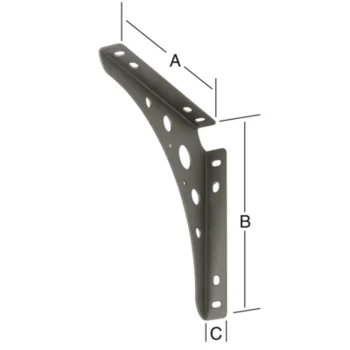 VORMANN Delta Line Konsole 200 x 200 mm stahlmatt – Ansicht