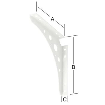 VORMANN Delta Line Konsole 200 x 200 mm weiß – Ansicht