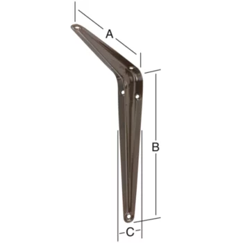 VORMANN Stahlblechkonsole 125 x 150 mm braun – Ansicht
