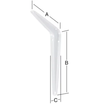 VORMANN Stahlblechkonsole 75 x 100 mm weiß – Ansicht