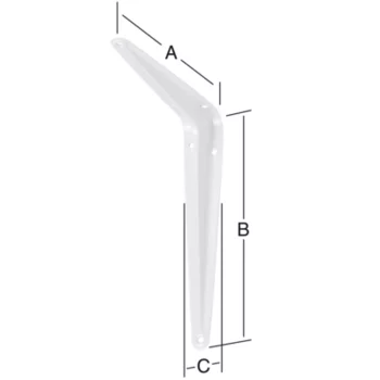 VORMANN Stahlblechkonsole 100 x 125 mm weiß – Ansicht
