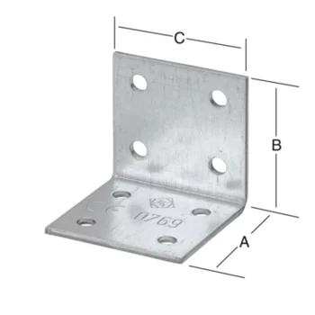 VORMANN Winkelverbinder 40 x 40 x 40 mm verzinkt, 40 Stück – Ansicht