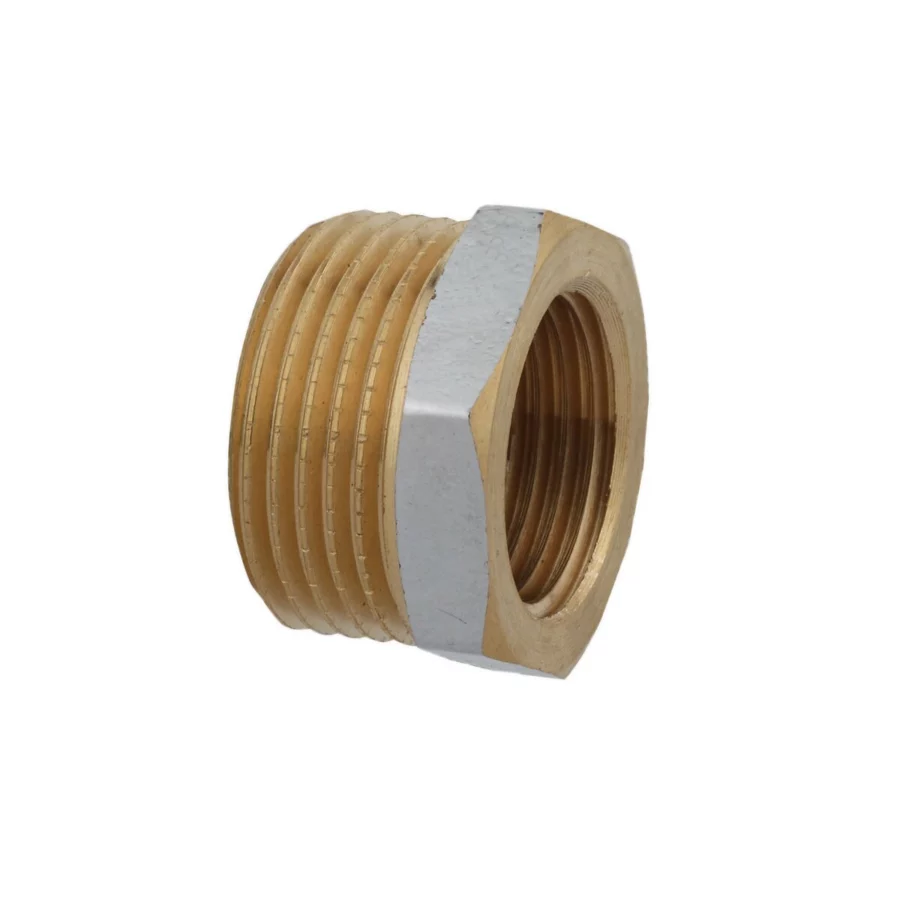 Kirchhoff Reduzierstück Messing verchromt 1/2" AG x 3/8" IG – Ansicht
