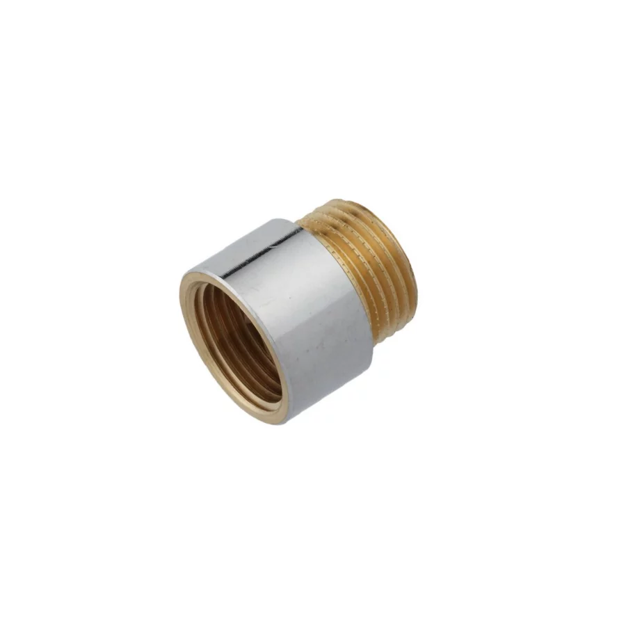 Kirchhoff Hahnverlängerung Messing verchromt 1/2" x 15 mm – Ansicht