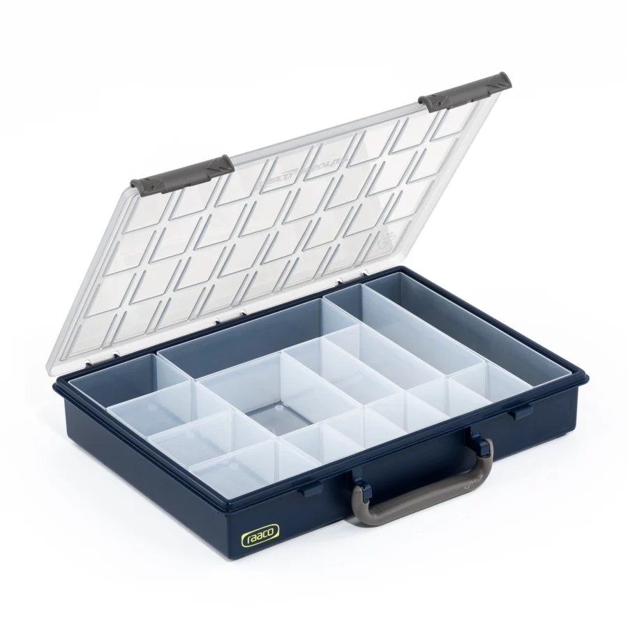 raaco Assorter 55 4x8-15 Sortimentskasten mit 15 Einsätzen – Ansicht
