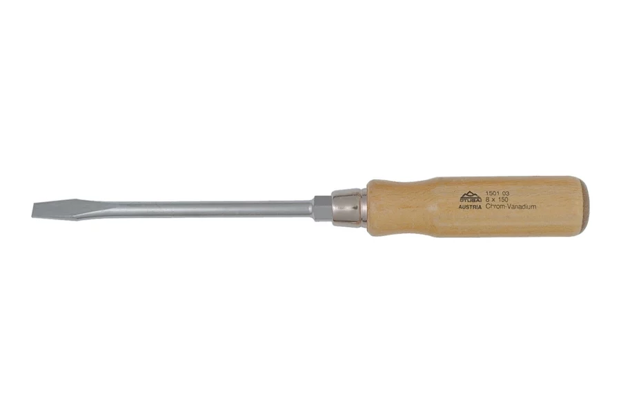 STUBAI Schraubendreher Schlitz 10 x 175 mm, Holzheft – Gesamtansicht