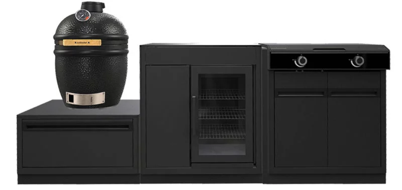 OUTDOORCHEF HEAT Outdoor Küche 3-teilig: EGG 460 H + X-245 + Caso BBQ Cooler – Bild 1