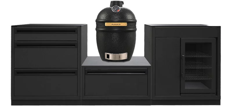 OUTDOORCHEF HEAT Outdoor Küche 3-teilig: EGG 460 H + Caso BBQ Cooler - mit Arbeitsplatte aus Granit – Bild 1