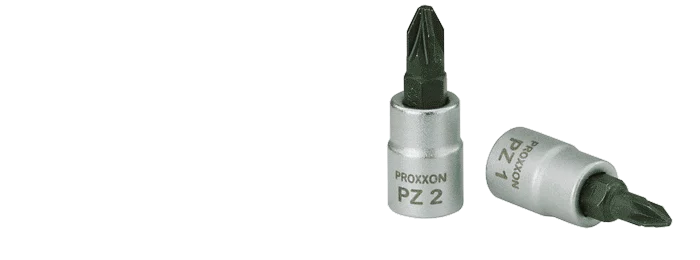 PROXXON Pozidriv-Einsatz 1/4 Zoll PZ 2 – Familienbild