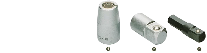 PROXXON Adapter 1/4 Zoll Innenvierkant auf 3/8 Zoll Außenvierkant – Familienbild Adapter (Näherung)