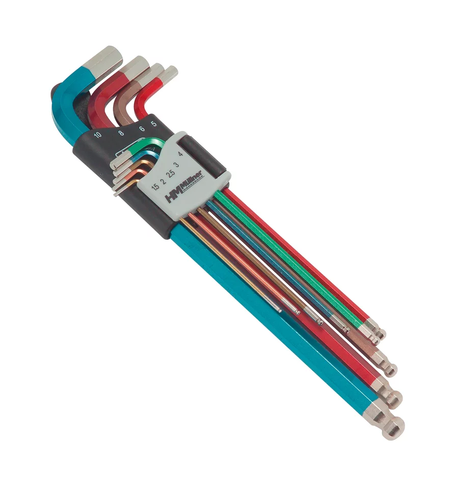 HM Müllner Kugelkopf-Sechskant-Stiftschlüsselsatz 9-tlg., 1,5–10 mm, lang – Ansicht