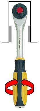 PROXXON ROTARY-Ratsche 1/4 Zoll – Detailansicht