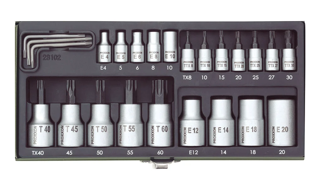 PROXXON Steckschlüsselsatz Torx, 24-teilig – Detailansicht