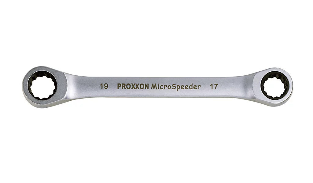 PROXXON MicroSpeeder Doppelring-Ratschenschlüssel 16 x 18 mm – Detailansicht