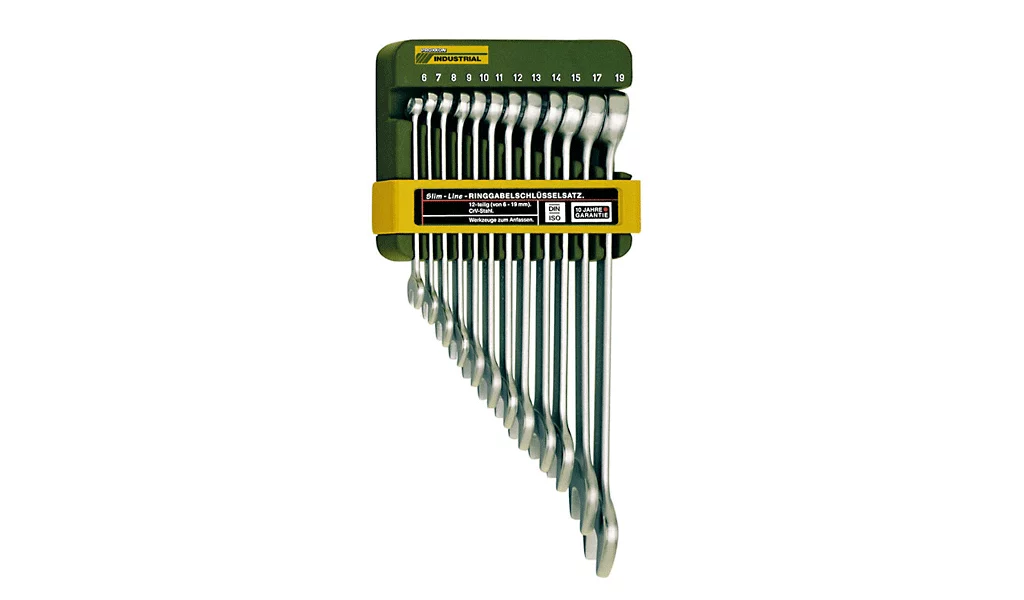 PROXXON SlimLine-Ring-Maulschlüsselsatz, 12-teilig mit Halter – Satz