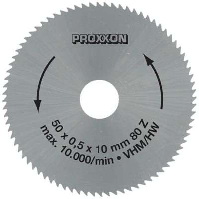 PROXXON Kreissägeblatt Hartmetall Ø 50 mm, 80 Zähne – Ansicht