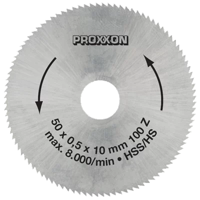 PROXXON Kreissägeblatt HSS Ø 50 mm, 100 Zähne, fein – Ansicht