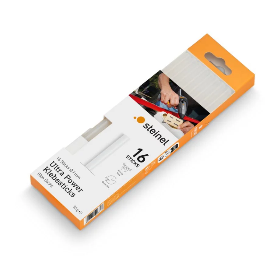 STEINEL Klebesticks Ø 7 mm Ultra Power 16 Stk. (96 g) – Ansicht